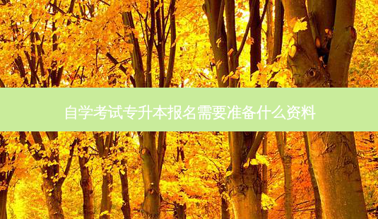 自学考试专升本报名需要准备什么资料-第1张图片-天智网 自学考试专升本报名需要准备什么资料-第1张图片-天智网