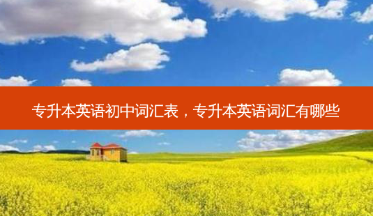 专升本英语初中词汇表,专升本英语词汇有哪些-第1张图片-天智网 专升本英语初中词汇表,专升本英语词汇有哪些-第1张图片-天智网