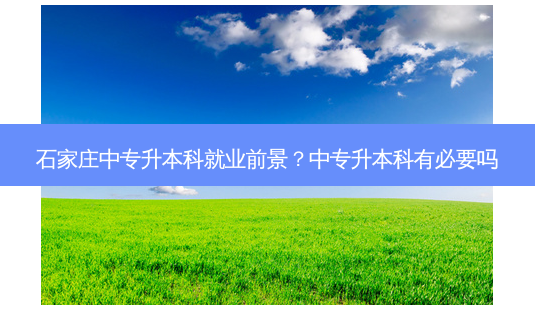 石家庄中专升本科就业前景?中专升本科有必要吗-第1张图片-天智网 石家庄中专升本科就业前景?中专升本科有必要吗-第1张图片-天智网