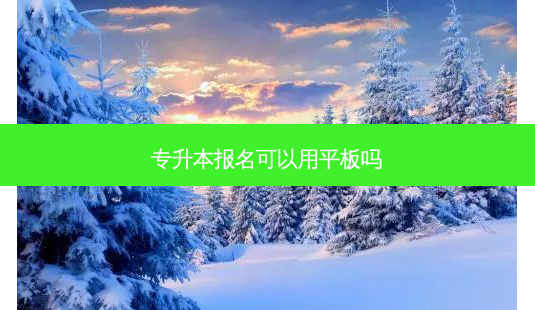 专升本报名可以用平板吗-第1张图片-天智网 专升本报名可以用平板吗-第1张图片-天智网
