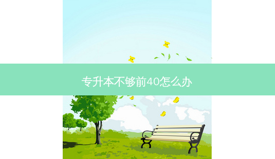 专升本不够前40怎么办-第1张图片-天智网 专升本不够前40怎么办-第1张图片-天智网