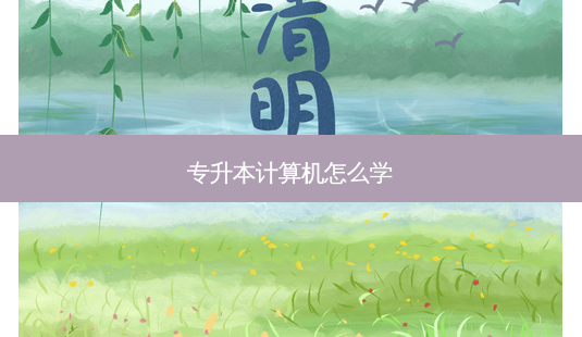 专升本计算机怎么学-第1张图片-天智网 专升本计算机怎么学-第1张图片-天智网