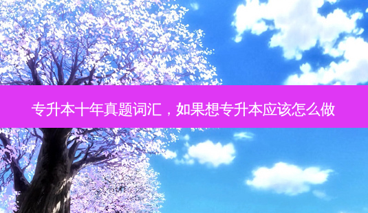 专升本十年真题词汇,如果想专升本应该怎么做-第1张图片-天智网 专升本十年真题词汇,如果想专升本应该怎么做-第1张图片-天智网