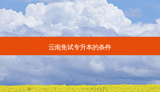 云南免试专升本的条件-第1张图片-天智网 云南免试专升本的条件-第1张图片-天智网