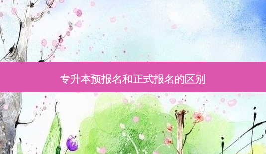 专升本预报名和正式报名的区别-第1张图片-天智网 专升本预报名和正式报名的区别-第1张图片-天智网