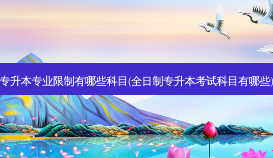 专升本专业限制有哪些科目(全日制专升本考试科目有哪些)-第1张图片-天智网 专升本专业限制有哪些科目(全日制专升本考试科目有哪些)-第1张图片-天智网