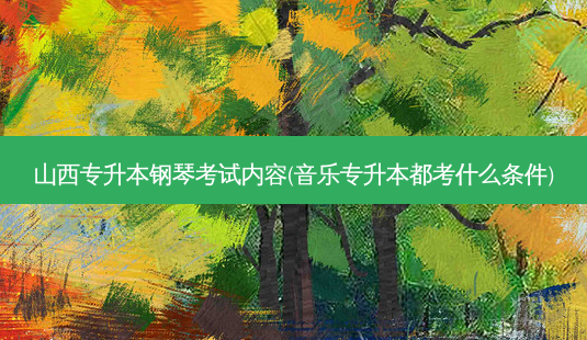 山西专升本钢琴考试内容(音乐专升本都考什么条件)-第1张图片-天智网 山西专升本钢琴考试内容(音乐专升本都考什么条件)-第1张图片-天智网