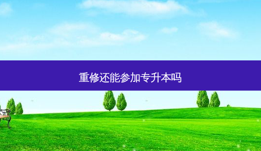 重修还能参加专升本吗-第1张图片-天智网 重修还能参加专升本吗-第1张图片-天智网