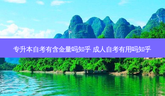 专升本自考有含金量吗知乎 成人自考有用吗知乎-第1张图片-天智网 专升本自考有含金量吗知乎 成人自考有用吗知乎-第1张图片-天智网