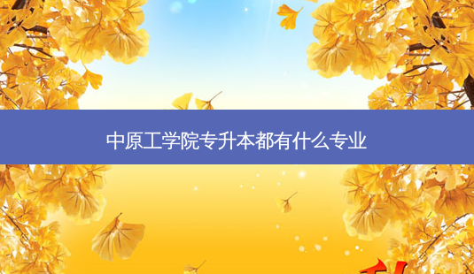 中原工学院专升本都有什么专业-第1张图片-天智网 中原工学院专升本都有什么专业-第1张图片-天智网