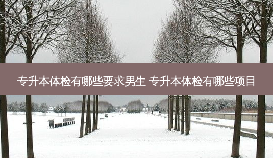 专升本体检有哪些要求男生 专升本体检有哪些项目-第1张图片-天智网 专升本体检有哪些要求男生 专升本体检有哪些项目-第1张图片-天智网