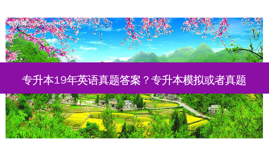 专升本19年英语真题答案?专升本模拟或者真题-第1张图片-天智网 专升本19年英语真题答案?专升本模拟或者真题-第1张图片-天智网