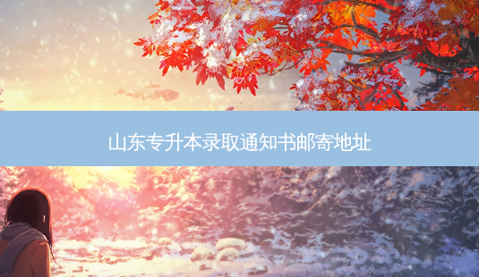 山东专升本录取通知书邮寄地址-第1张图片-天智网 山东专升本录取通知书邮寄地址-第1张图片-天智网