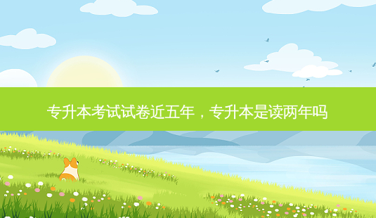 专升本考试试卷近五年,专升本是读两年吗-第1张图片-天智网 专升本考试试卷近五年,专升本是读两年吗-第1张图片-天智网