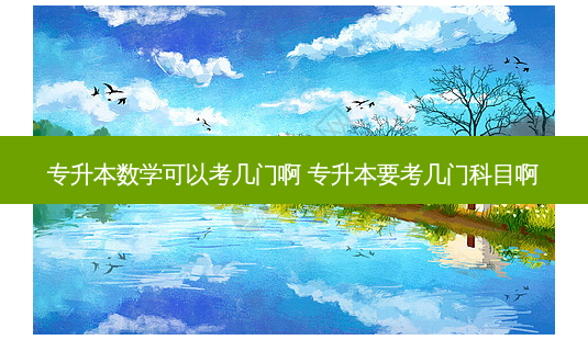 专升本数学可以考几门啊 专升本要考几门科目啊-第1张图片-天智网 专升本数学可以考几门啊 专升本要考几门科目啊-第1张图片-天智网