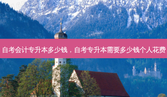 自考会计专升本多少钱，自考专升本需要多少钱个人花费-第1张图片-汇成专升本网