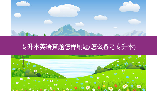 专升本英语真题怎样刷题(怎么备考专升本)-第1张图片-天智网 专升本英语真题怎样刷题(怎么备考专升本)-第1张图片-天智网