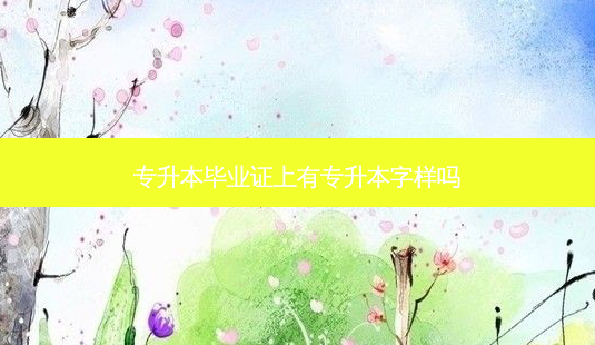 专升本毕业证上有专升本字样吗-第1张图片-天智网 专升本毕业证上有专升本字样吗-第1张图片-天智网