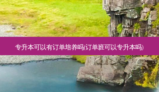 专升本可以有订单培养吗(订单班可以专升本吗)-第1张图片-天智网 专升本可以有订单培养吗(订单班可以专升本吗)-第1张图片-天智网