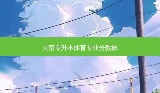 云南专升本体育专业分数线-第1张图片-天智网 云南专升本体育专业分数线-第1张图片-天智网