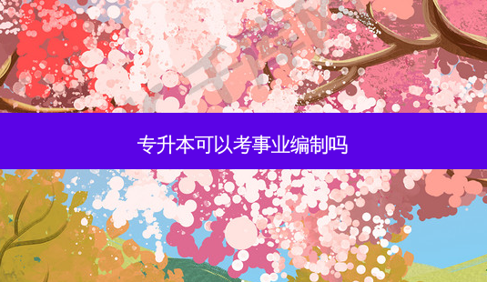 专升本可以考事业编制吗-第1张图片-天智网 专升本可以考事业编制吗-第1张图片-天智网