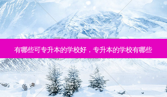 有哪些可专升本的学校好,专升本的学校有哪些-第1张图片-天智网 有哪些可专升本的学校好,专升本的学校有哪些-第1张图片-天智网