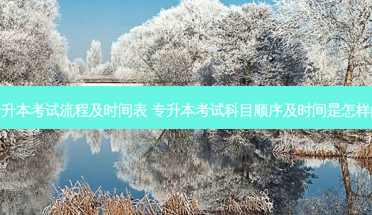 专升本考试流程及时间表 专升本考试科目顺序及时间是怎样的-第1张图片-天智网 专升本考试流程及时间表 专升本考试科目顺序及时间是怎样的-第1张图片-天智网