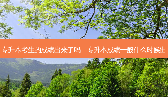 专升本考生的成绩出来了吗,专升本成绩一般什么时候出-第1张图片-天智网 专升本考生的成绩出来了吗,专升本成绩一般什么时候出-第1张图片-天智网