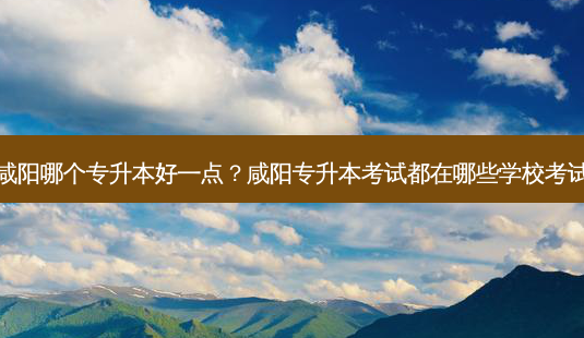 咸阳哪个专升本好一点?咸阳专升本考试都在哪些学校考试-第1张图片-天智网 咸阳哪个专升本好一点?咸阳专升本考试都在哪些学校考试-第1张图片-天智网