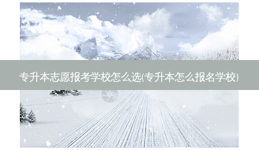 专升本志愿报考学校怎么选(专升本怎么报名学校)-第1张图片-天智网 专升本志愿报考学校怎么选(专升本怎么报名学校)-第1张图片-天智网