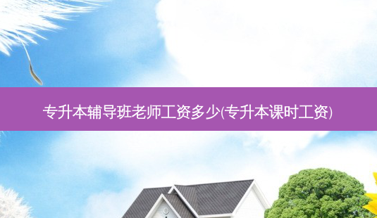 专升本辅导班老师工资多少(专升本课时工资)-第1张图片-天智网 专升本辅导班老师工资多少(专升本课时工资)-第1张图片-天智网