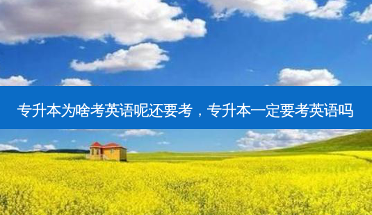 专升本为啥考英语呢还要考,专升本一定要考英语吗-第1张图片-天智网 专升本为啥考英语呢还要考,专升本一定要考英语吗-第1张图片-天智网
