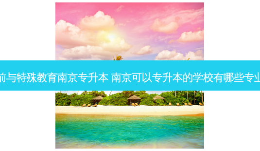 学前与特殊教育南京专升本 南京可以专升本的学校有哪些专业吗-第1张图片-天智网 学前与特殊教育南京专升本 南京可以专升本的学校有哪些专业吗-第1张图片-天智网
