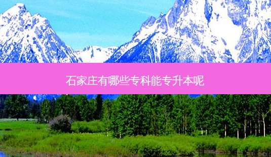 石家庄有哪些专科能专升本呢-第1张图片-天智网 石家庄有哪些专科能专升本呢-第1张图片-天智网