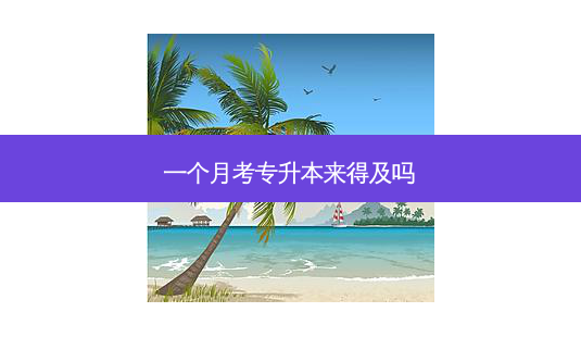 一个月考专升本来得及吗-第1张图片-天智网 一个月考专升本来得及吗-第1张图片-天智网