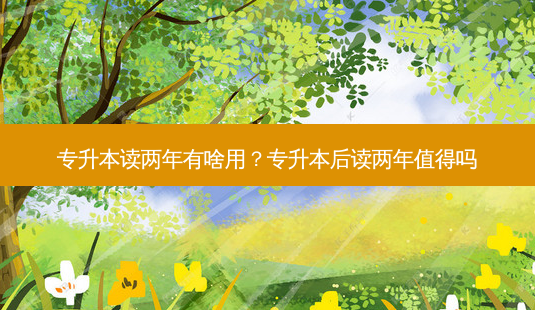 专升本读两年有啥用?专升本后读两年值得吗-第1张图片-天智网 专升本读两年有啥用?专升本后读两年值得吗-第1张图片-天智网