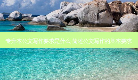 专升本公文写作要求是什么 简述公文写作的基本要求-第1张图片-天智网 专升本公文写作要求是什么 简述公文写作的基本要求-第1张图片-天智网