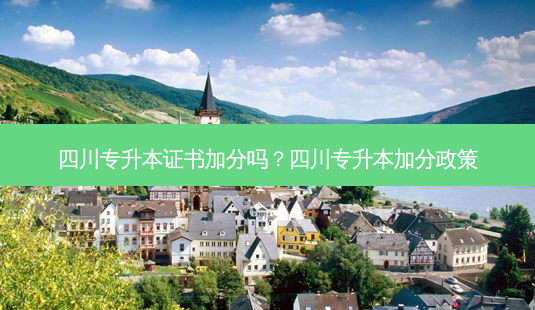 四川专升本证书加分吗？四川专升本加分政策-第1张图片-汇成专升本网