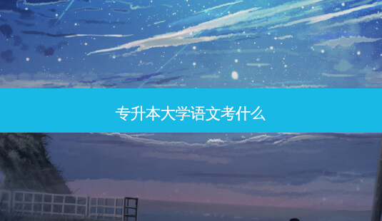 专升本大学语文考什么-第1张图片-天智网 专升本大学语文考什么-第1张图片-天智网