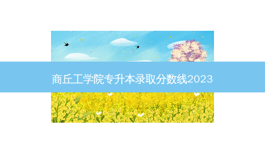 商丘工学院专升本录取分数线2023-第1张图片-汇成专升本网