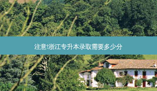 注意!浙江专升本录取需要多少分-第1张图片-天智网 注意!浙江专升本录取需要多少分-第1张图片-天智网
