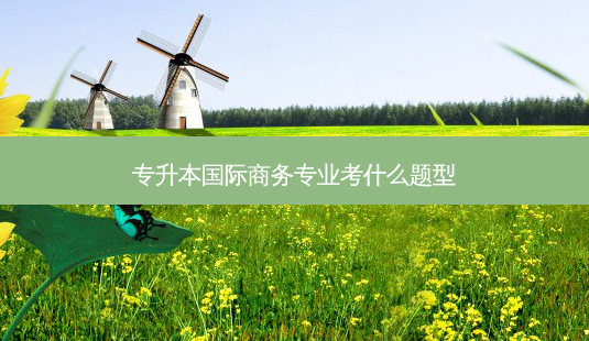 专升本国际商务专业考什么题型-第1张图片-天智网 专升本国际商务专业考什么题型-第1张图片-天智网