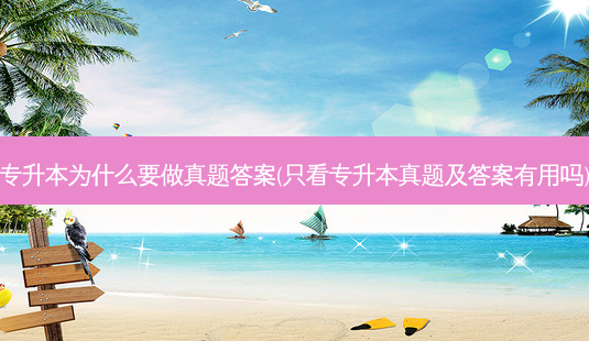 专升本为什么要做真题答案(只看专升本真题及答案有用吗)-第1张图片-天智网 专升本为什么要做真题答案(只看专升本真题及答案有用吗)-第1张图片-天智网