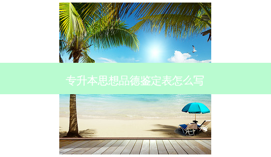 专升本思想品德鉴定表怎么写-第1张图片-天智网 专升本思想品德鉴定表怎么写-第1张图片-天智网