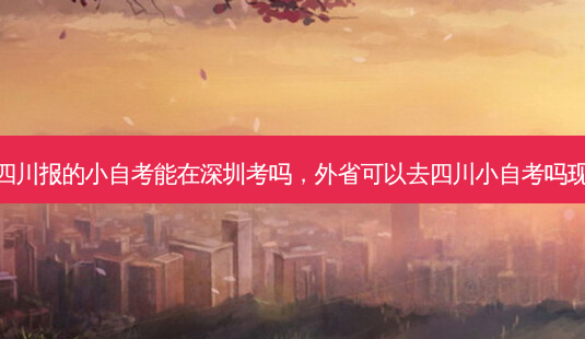 在四川报的小自考能在深圳考吗，外省可以去四川小自考吗现在-第1张图片-汇成专升本网