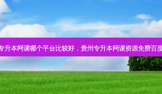贵州专升本网课哪个平台比较好,贵州专升本网课资源免费百度网盘-第1张图片-天智网 贵州专升本网课哪个平台比较好,贵州专升本网课资源免费百度网盘-第1张图片-天智网