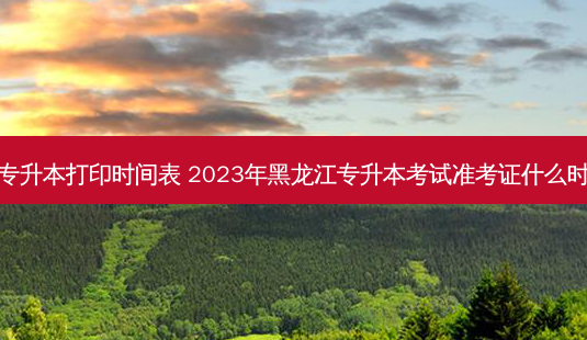 黑龙江专升本打印时间表 2023年黑龙江专升本考试准考证什么时候打印-第1张图片-天智网 黑龙江专升本打印时间表 2023年黑龙江专升本考试准考证什么时候打印-第1张图片-天智网