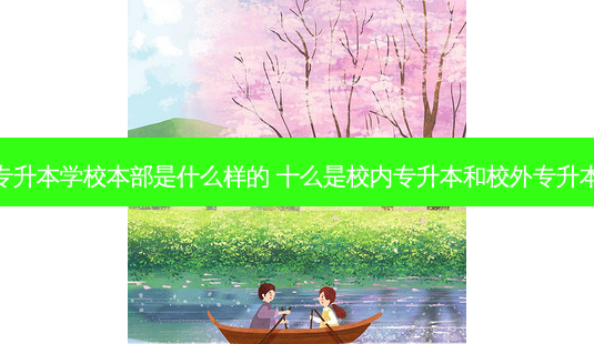 专升本学校本部是什么样的 十么是校内专升本和校外专升本-第1张图片-天智网 专升本学校本部是什么样的 十么是校内专升本和校外专升本-第1张图片-天智网