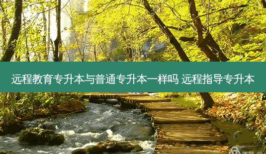 远程教育专升本与普通专升本一样吗 远程指导专升本-第1张图片-天智网 远程教育专升本与普通专升本一样吗 远程指导专升本-第1张图片-天智网