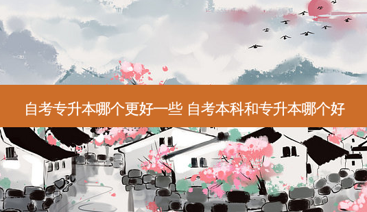 自考专升本哪个更好一些 自考本科和专升本哪个好-第1张图片-天智网 自考专升本哪个更好一些 自考本科和专升本哪个好-第1张图片-天智网
